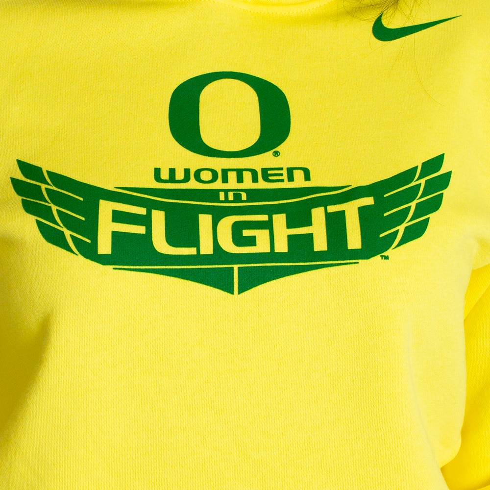 Women in Flight, Nike, Yellow, Hoodie, Cotton Blend, Women, Unisex, Sweatshirt, 433176